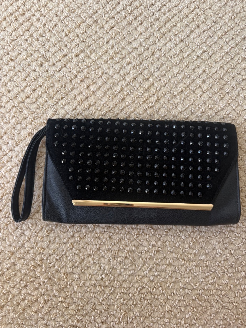 Atmosphere faux leather evening clutch bag